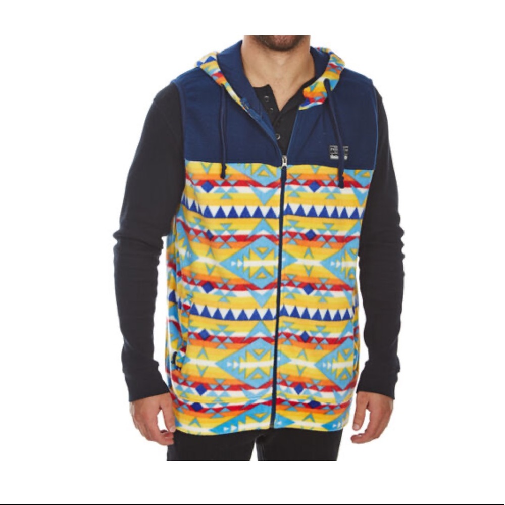 Men's Multicolor Hooded Jacket